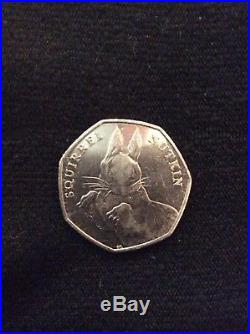 Beatrix Potter Squirrel Nutkin 50p Coin Collectable
