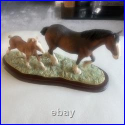 Beautiful Horses by Border Fine Arts Excellent Condition ray ayres no damage