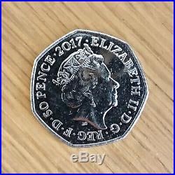 Benjamin Bunny 50p British Circulated Coin 2017 Beatrix Potter, Rare Collectable