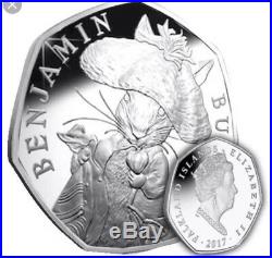 Benjamin Bunny Beatrix Potter 50p Fifty Pence Coin 2017 Circulated