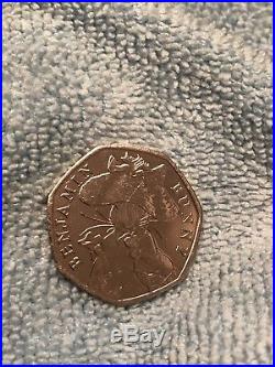 Benjamin Bunny Beatrix Potter 50p Fifty Pence Coin 2017 Uncirculated