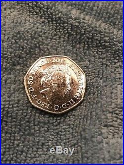 Benjamin Bunny Beatrix Potter 50p Fifty Pence Coin 2017 Uncirculated