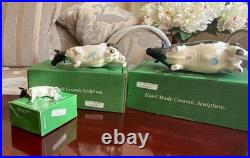 Beswick Friesian Bull, Cow and Calf Hand Made Ceramic Sculpture Set'Champion