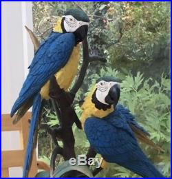 Bird Ornament, Collectors Piece, Border Fine Arts Blue & Gold Macaws Ltd Edition