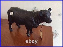 Border Fine Art Cattle Black Galloway Cow A5255, Bull A5253 Calf A5258 Boxed