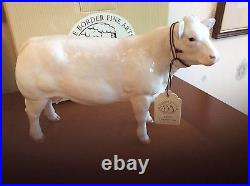 Border Fine Art Cattle Charolais Cow 4599, Bull 4598 Calf 4602 Family Boxed