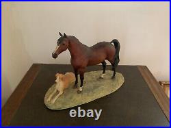Border Fine Art Geenty 1984 Rare 105/750 Ltd Edt Arabian Horse With Saluki Dog