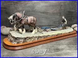 Border Fine Art JH34'Stout Hearts' Horse Ploughing Scene by Ray Ayres