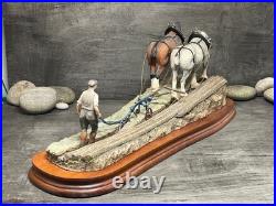 Border Fine Art JH34'Stout Hearts' Horse Ploughing Scene by Ray Ayres
