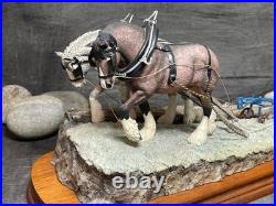 Border Fine Art JH34'Stout Hearts' Horse Ploughing Scene by Ray Ayres