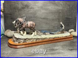 Border Fine Art JH34'Stout Hearts' Horse Ploughing Scene by Ray Ayres