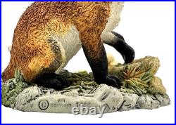 Border Fine Art Sculpture Two Fox Figurine Hand Made in Scotland c. 1986 Border Fine Art Sculpture Two Fox Figurine Hand Made in Scotland c. 1986