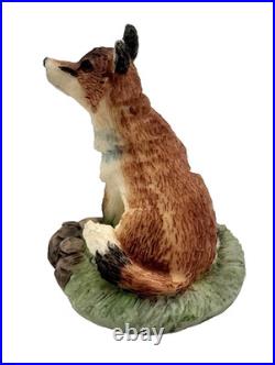 Border Fine Art Sculpture Two Fox Figurine Hand Made in Scotland c. 1986 Border Fine Art Sculpture Two Fox Figurine Hand Made in Scotland c. 1986