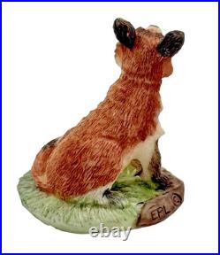 Border Fine Art Sculpture Two Fox Figurine Hand Made in Scotland c. 1986 Border Fine Art Sculpture Two Fox Figurine Hand Made in Scotland c. 1986