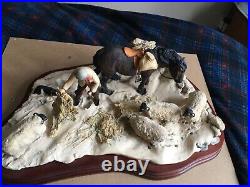 Border Fine Art Winter Feeding Excellent Condition