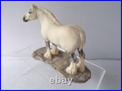 Border Fine Arts 126B Shire Gelding Grey Horse Figure Designed By A Wall