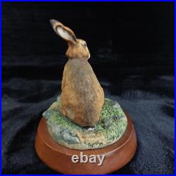 Border Fine Arts 1978 Ayres Hare Figurine Hand Made Scotland Wood Base 6in Border Fine Arts 1978 Ayres Hare Figurine Hand Made Scotland Wood Base 6in