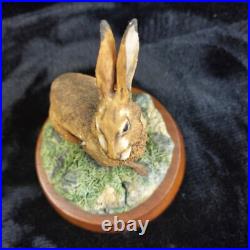 Border Fine Arts 1978 Ayres Hare Figurine Hand Made Scotland Wood Base 6in Border Fine Arts 1978 Ayres Hare Figurine Hand Made Scotland Wood Base 6in