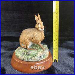 Border Fine Arts 1978 Ayres Hare Figurine Hand Made Scotland Wood Base 6in Border Fine Arts 1978 Ayres Hare Figurine Hand Made Scotland Wood Base 6in