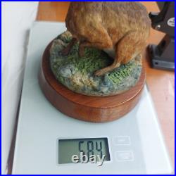Border Fine Arts 1978 Ayres Hare Figurine Hand Made Scotland Wood Base 6in Border Fine Arts 1978 Ayres Hare Figurine Hand Made Scotland Wood Base 6in