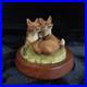 Border-Fine-Arts-1986-Hayton-Foxes-Figurine-Hand-Made-Scotland-Wood-Base-5in-01-rte