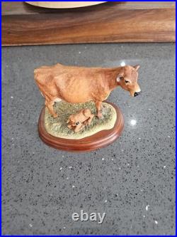 Border Fine Arts 2002 Jersey Cow and Calf Ornament Collectible Cow Breeds No Box