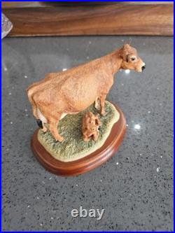Border Fine Arts 2002 Jersey Cow and Calf Ornament Collectible Cow Breeds No Box