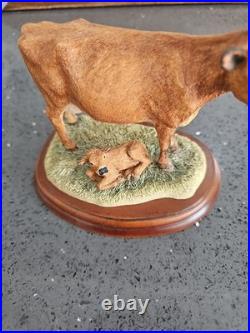 Border Fine Arts 2002 Jersey Cow and Calf Ornament Collectible Cow Breeds No Box