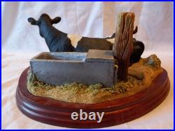 Border Fine Arts 2005 Holstein Friesian Lying Cow A5273 Sculpture. Signed