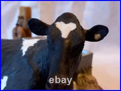 Border Fine Arts 2005 Holstein Friesian Lying Cow A5273 Sculpture. Signed