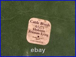 Border Fine Arts 2005 Holstein Friesian Lying Cow A5273 Sculpture. Signed