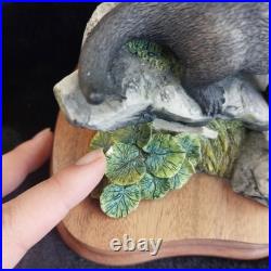 Border Fine Arts 752/3000 River View Otter Family R. T. Roberts B0195 LE