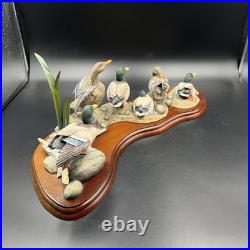Border Fine Arts A1872 Sunny Afternoon Mallards Figure Wooden Base 2002 RARE VGC
