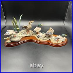 Border Fine Arts A1872 Sunny Afternoon Mallards Figure Wooden Base 2002 RARE VGC
