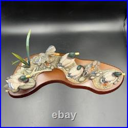 Border Fine Arts A1872 Sunny Afternoon Mallards Figure Wooden Base 2002 RARE VGC