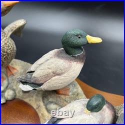 Border Fine Arts A1872 Sunny Afternoon Mallards Figure Wooden Base 2002 RARE VGC