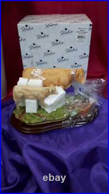 Border Fine Arts A9776 Blonde D'Aquitaine Cow & Calf