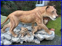 Border Fine Arts African Lioness & Cubs L106. 4/750 Good condition. Unboxed