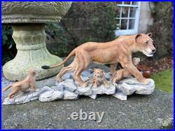 Border Fine Arts African Lioness & Cubs L106. 4/750 Good condition. Unboxed