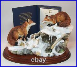 Border Fine Arts B0092 Ltd Ed Fox Figurine Cool Reception c1997 + Cert VGC