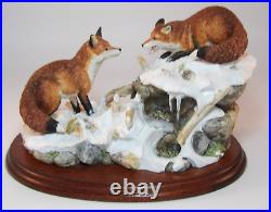 Border Fine Arts B0092 Ltd Ed Fox Figurine Cool Reception c1997 + Cert VGC