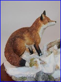 Border Fine Arts B0092 Ltd Ed Fox Figurine Cool Reception c1997 + Cert VGC