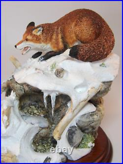 Border Fine Arts B0092 Ltd Ed Fox Figurine Cool Reception c1997 + Cert VGC