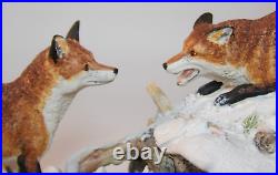 Border Fine Arts B0092 Ltd Ed Fox Figurine Cool Reception c1997 + Cert VGC