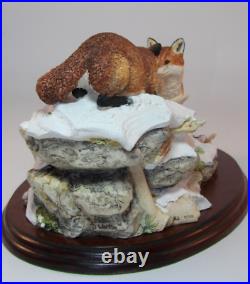 Border Fine Arts B0092 Ltd Ed Fox Figurine Cool Reception c1997 + Cert VGC