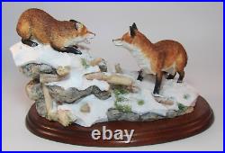 Border Fine Arts B0092 Ltd Ed Fox Figurine Cool Reception c1997 + Cert VGC