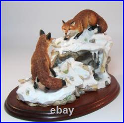 Border Fine Arts B0092 Ltd Ed Fox Figurine Cool Reception c1997 + Cert VGC