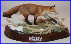 Border Fine Arts B0225 Ltd Ed Fox Figurine Keeping His Feet Dry c1995 + Cert VGC