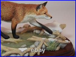 Border Fine Arts B0225 Ltd Ed Fox Figurine Keeping His Feet Dry c1995 + Cert VGC