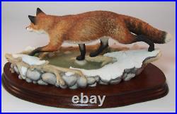 Border Fine Arts B0225 Ltd Ed Fox Figurine Keeping His Feet Dry c1995 + Cert VGC